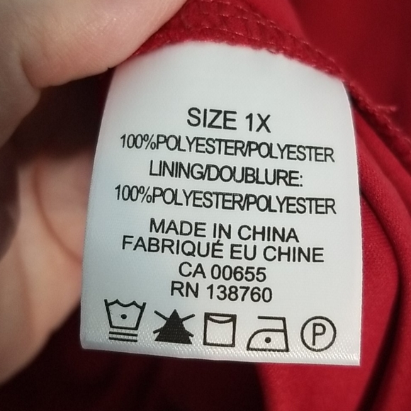 Penningtons red asymmetrical cutout dress 1X NWT - Picture 7 of 16